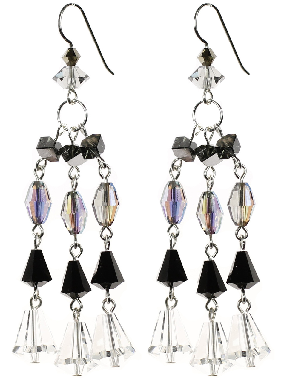 Deco 3 Tier & 3 Strand Earrings